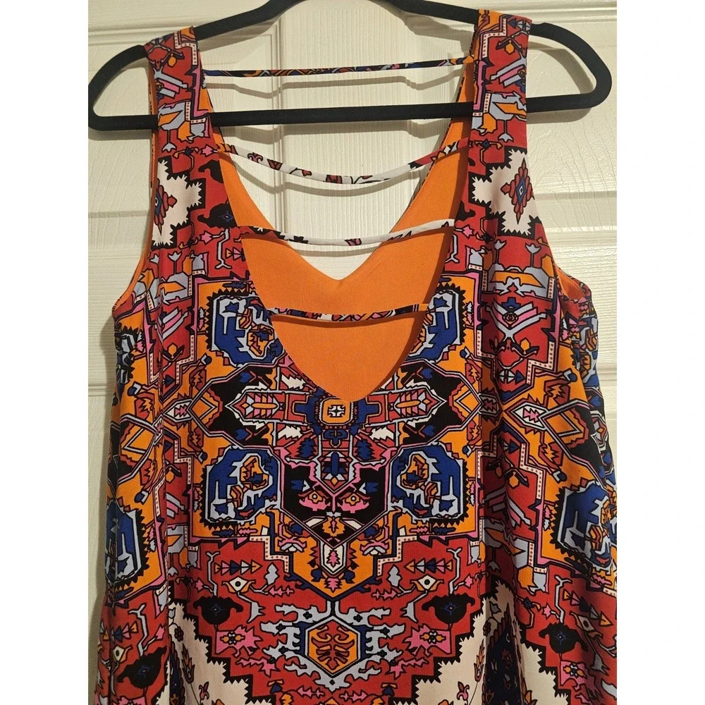 Gianni Bini Lined Mini Dress NWOT Aztec Sundress Size Small Boho Bohemian‎